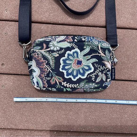 Vera Bradley Java Navy Camo Convertible Pouch Crossbody Bag Recycled Cotton - Picture 7 of 9